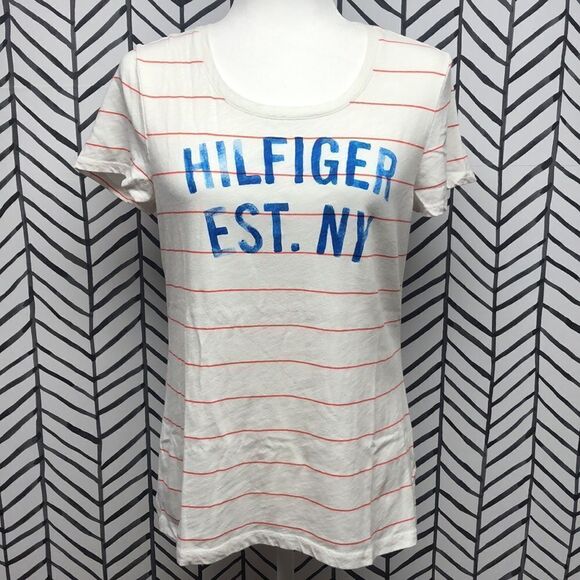 Tommy Hilfiger Striped Graphic Tee - Picture 1 of 3